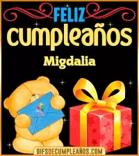 GIF Tarjetas animadas de cumpleaños Migdalia